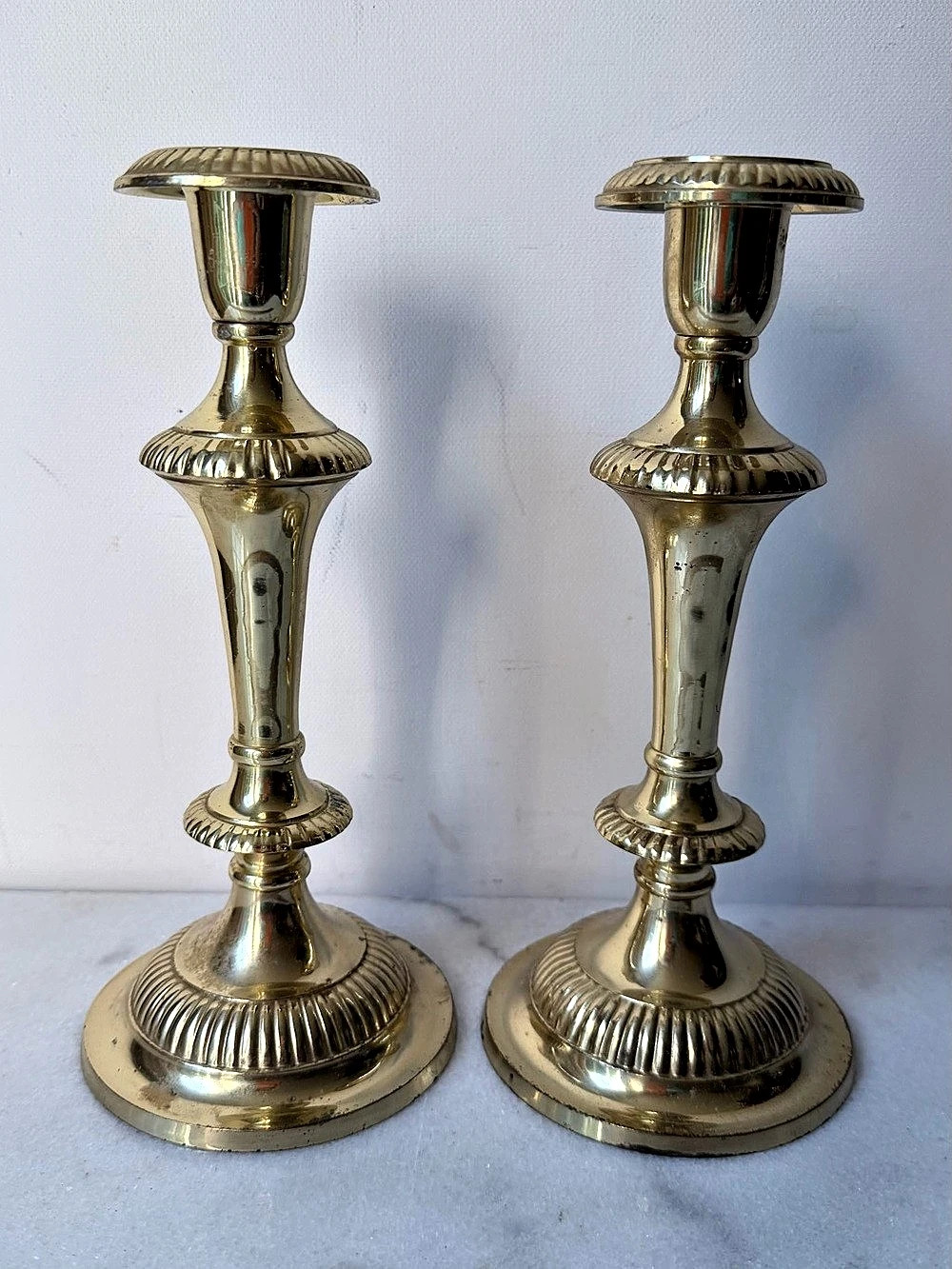Gold Candlestick Pair Decor